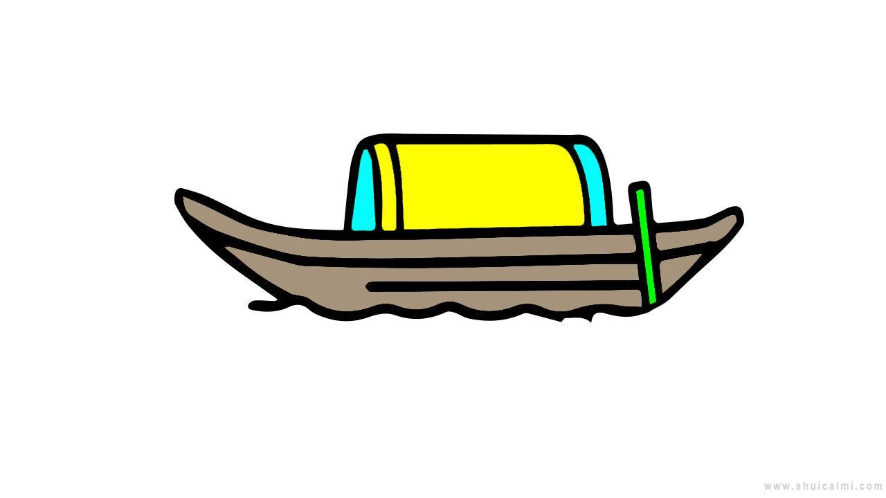 小舟简笔画怎么画 小舟简笔画详细步骤教程