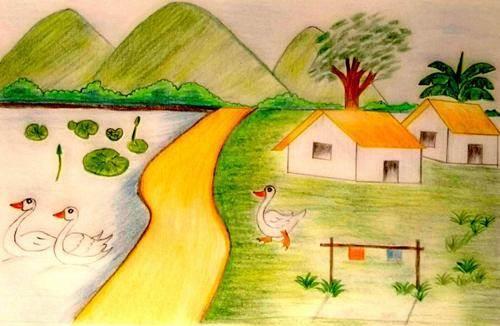 乡村简笔画图片大全 乡村简笔画图片大全带颜色