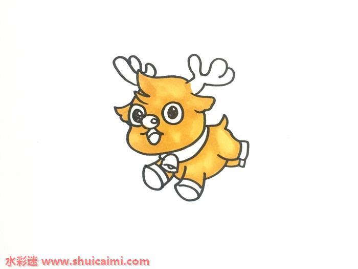 圣诞麋鹿怎么画 圣诞麋鹿简笔画图片大全带颜色