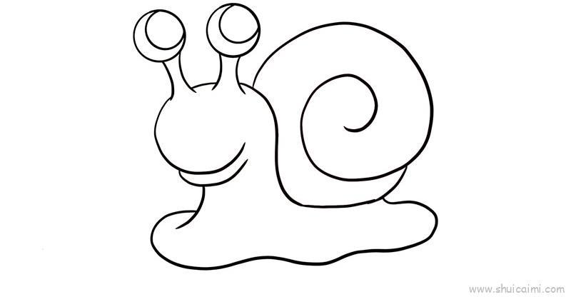 蜗牛儿童画怎么画 蜗牛简笔画简单又好看
