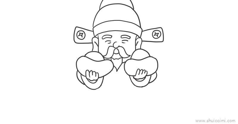 新年财神爷儿童画怎么画 新年财神爷简笔画顺序