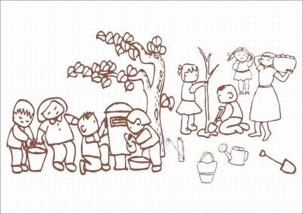 拥抱成长绘画简笔画 拥抱成长简笔画