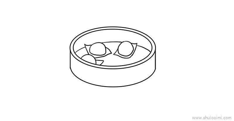 寒食节青团儿童画怎么画 寒食节青团简笔画步骤