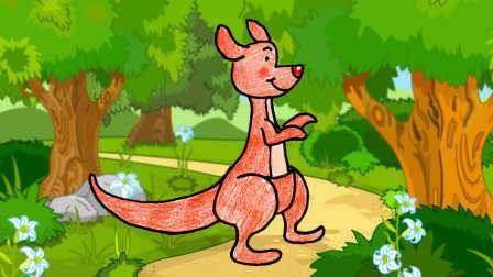 袋鼠的简笔画图片大全 袋鼠的简笔画图片大全彩色