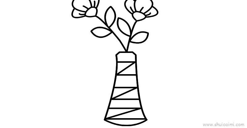 花瓶花纹儿童画怎么画 花瓶花纹简笔画步骤