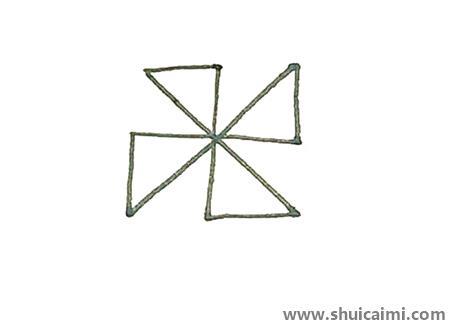 玩具风车儿童简笔画