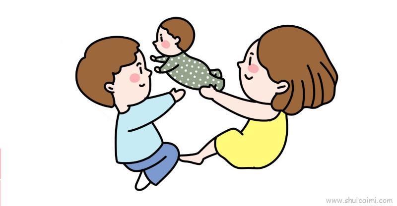 和爸爸妈妈过儿童节儿童画怎么画 和爸爸妈妈过儿童节简笔画简单又好看