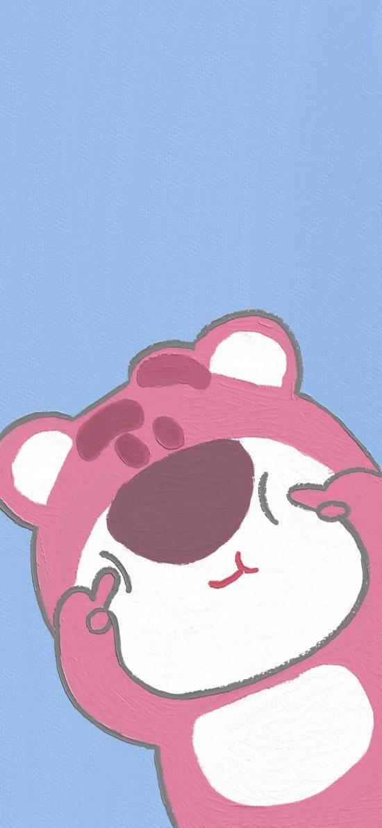 蓝色的草莓熊简笔画 蓝色草莓熊图片