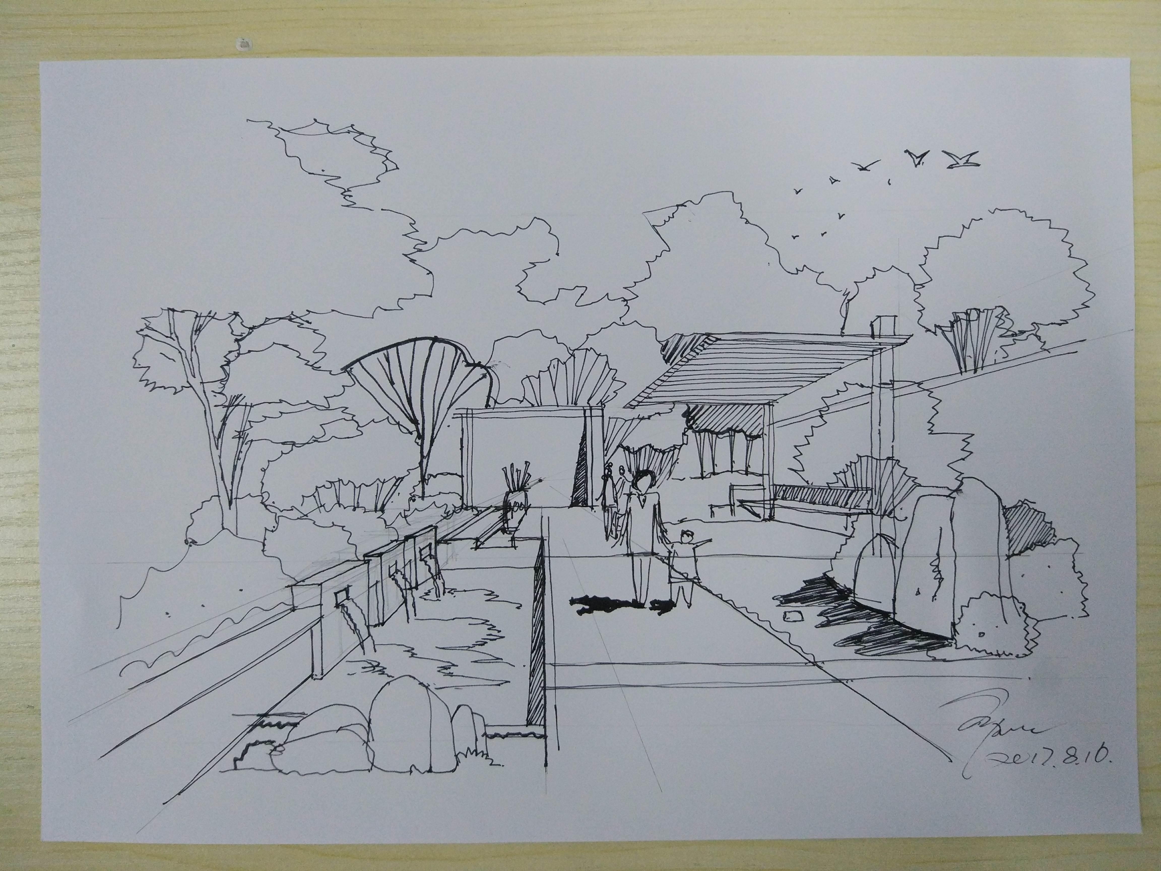 沿途风景线稿简笔画 沿途风景线稿简笔画图片大全