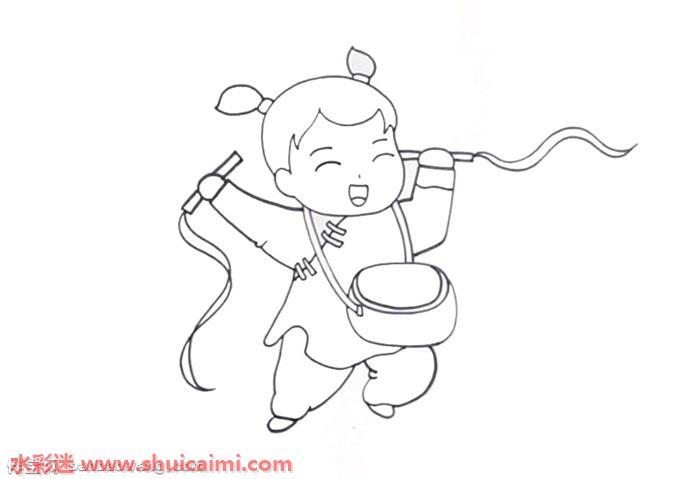 春节年画怎么画 春节年画简笔画步骤图