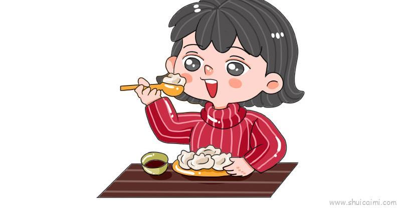 冬至食俗儿童画怎么画 冬至食俗简笔画图片大全