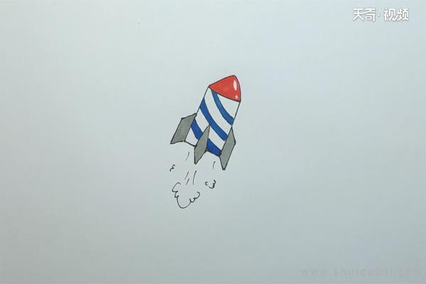 火箭简笔画怎么画 火箭简笔画简单又好看