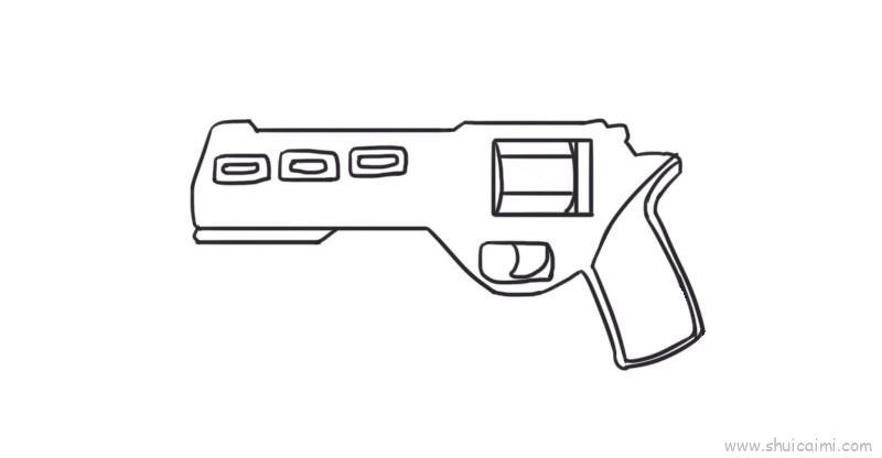 吃鸡枪儿童画怎么画 吃鸡枪简笔画图片大全