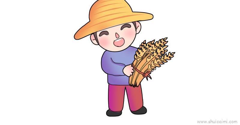 农民教程儿童画怎么画 农民教程简笔画图片大全