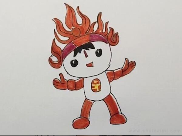 福娃欢欢简笔画怎么画 福娃欢欢简笔画图片