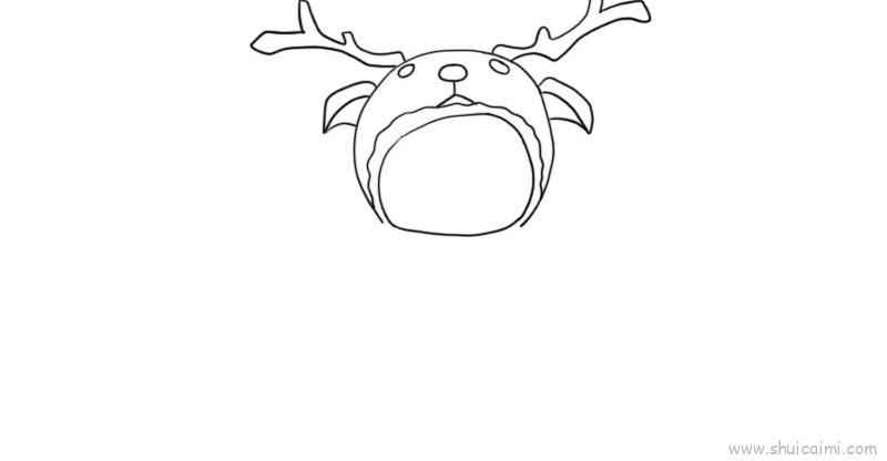 圣诞节鹿儿童画怎么画 圣诞节鹿简笔画简单