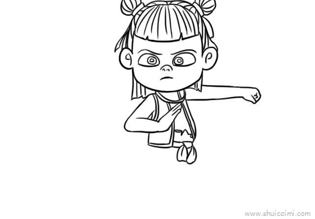 哪吒儿童画怎么画 哪吒简笔画顺序