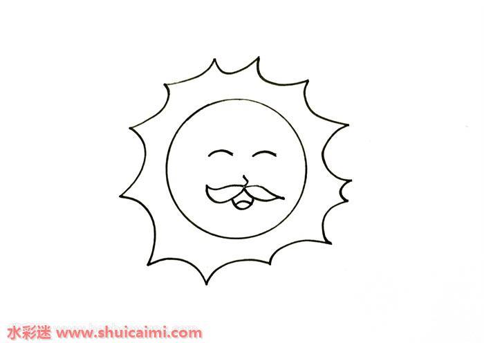 太阳公公怎么画 太阳公公简笔画图片大全带颜色
