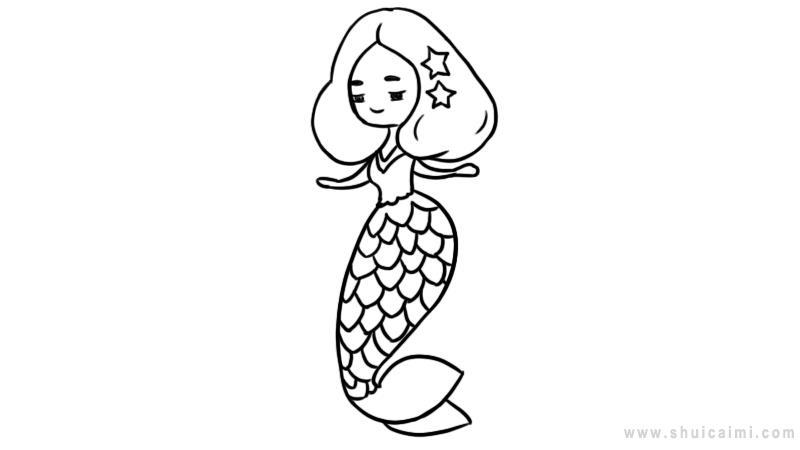 美人鱼简笔画怎么画 美人鱼简笔画画法