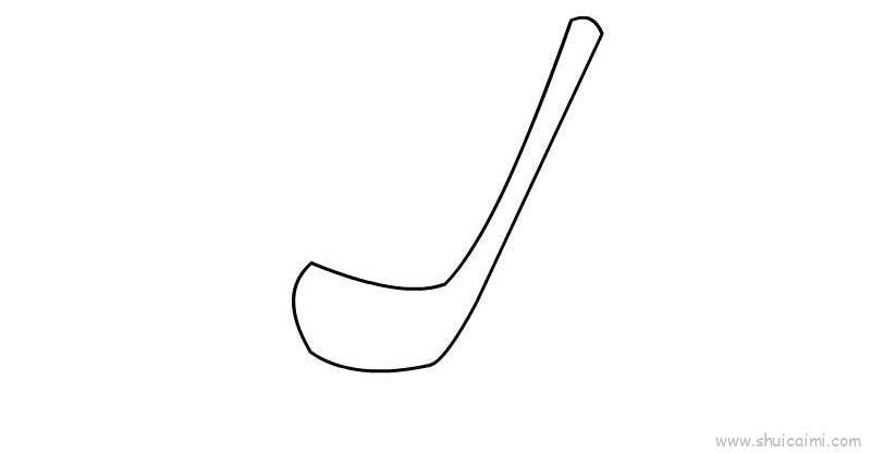 曲棍球棒儿童画怎么画 曲棍球棒简笔画图片大全