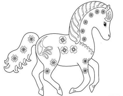 简笔画马 简笔画马头