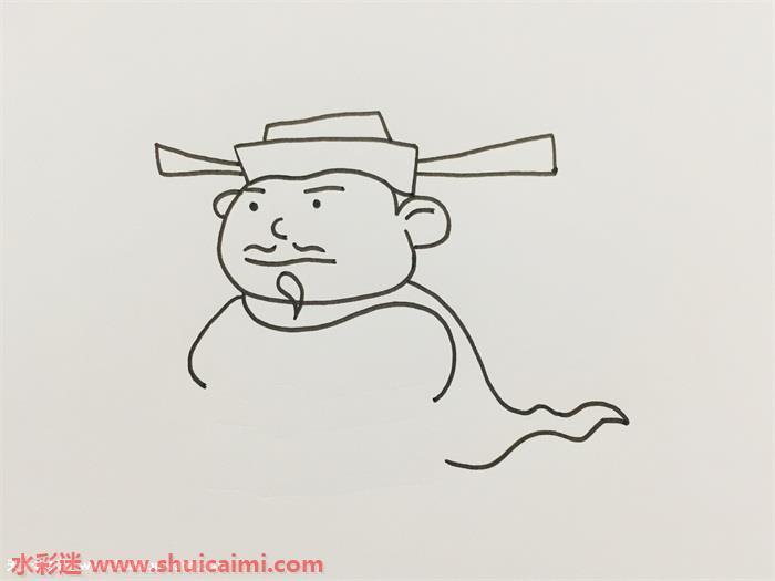 宋江怎么画 宋江简笔画步骤