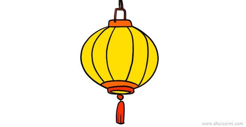 花灯儿童画怎么画 花灯简笔画顺序