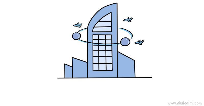 未来建筑儿童画怎么画 未来建筑简笔画好看
