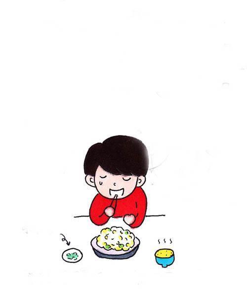 吃饭简笔画 吃饭简笔画女孩