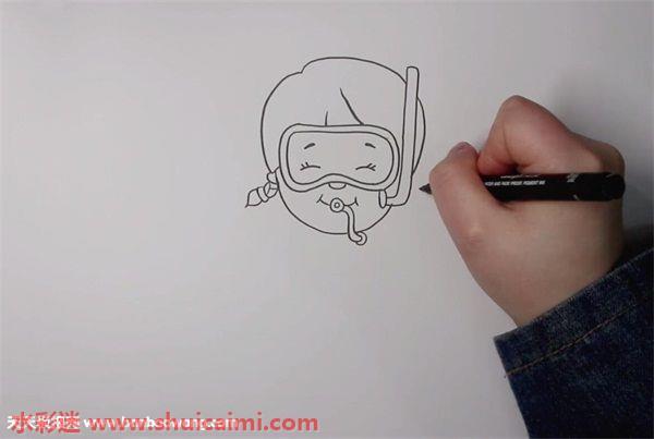 潜水员怎么画 潜水员简笔画彩色