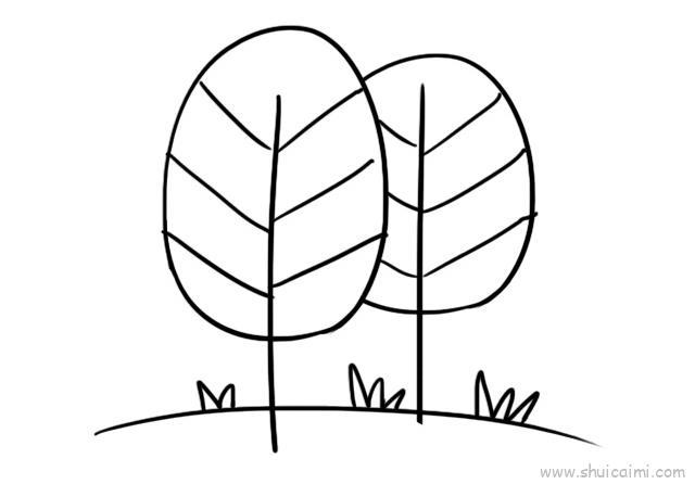 树林儿童画怎么画 树林简笔画好看