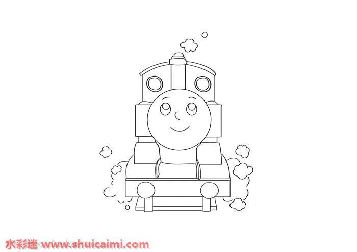 托马斯怎么画 托马斯简笔画图片
