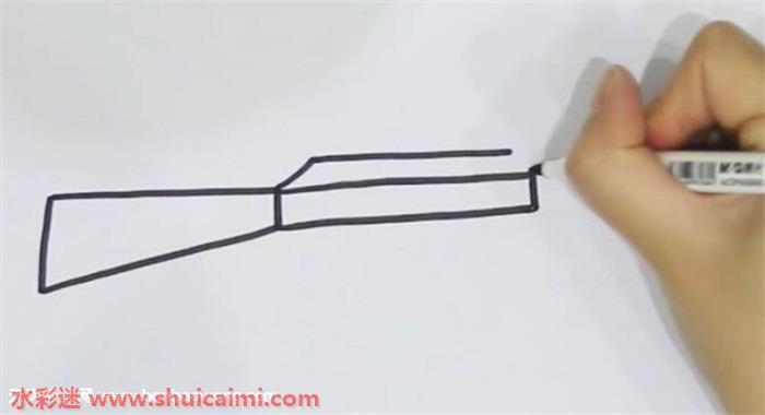 枪怎么画 枪简笔画简单彩色