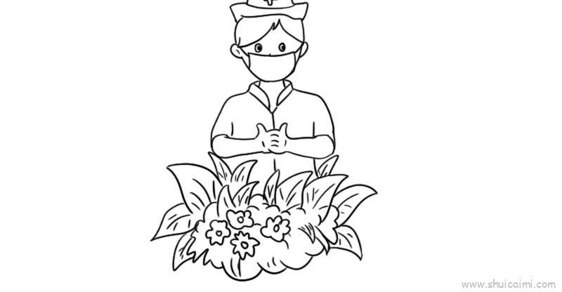 最美护士儿童画怎么画 最美护士简笔画图片大全