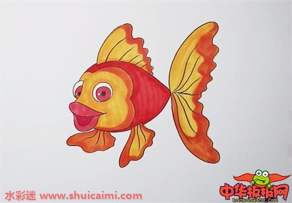 金鱼简笔画步骤图解,教你金鱼怎么画