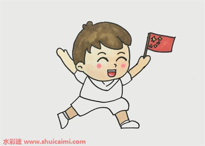 热爱祖国怎么画 热爱祖国简笔画简单易画彩色