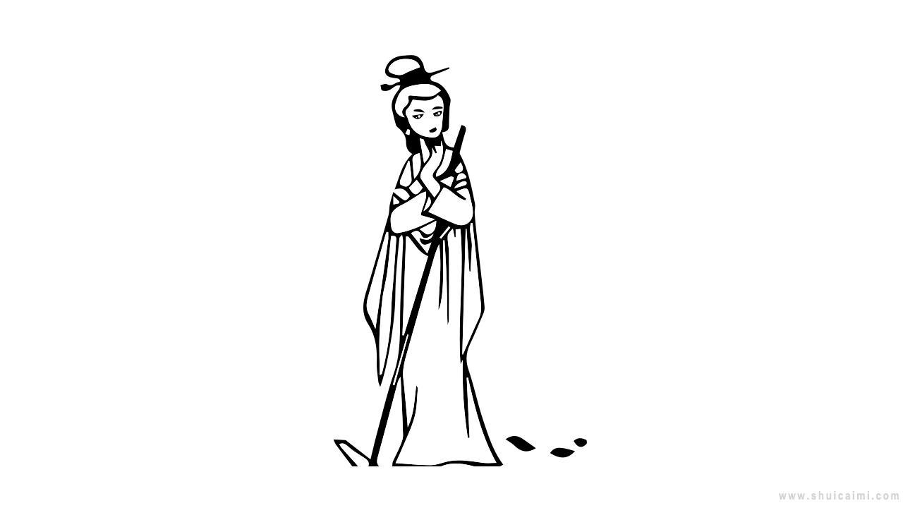 古装美女简笔画怎么画 古装美女简笔画简单又好看