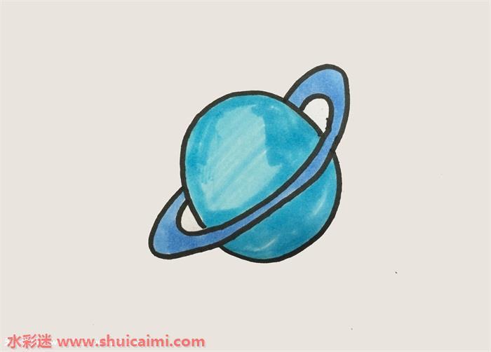 海王星怎么画 海王星简笔画简单又漂亮彩色