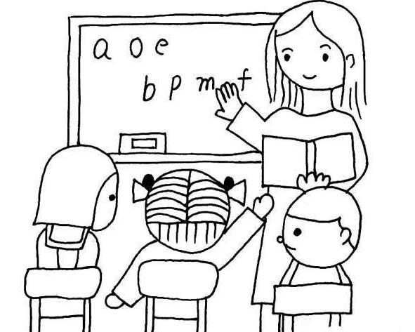 上课简笔画 上课简笔画图片大全儿童