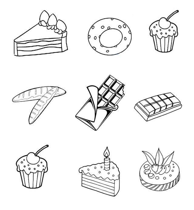 食物简笔画 食物简笔画大全图片