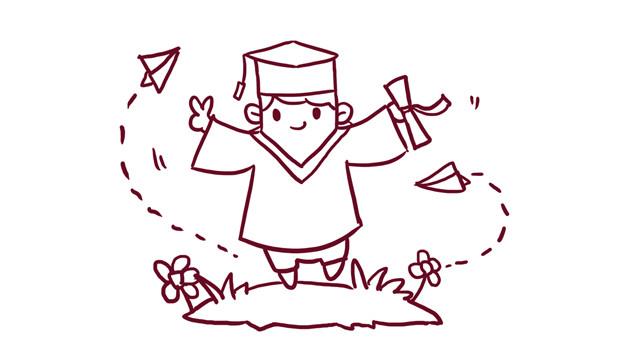毕业的简笔画怎么画 毕业简笔画步骤