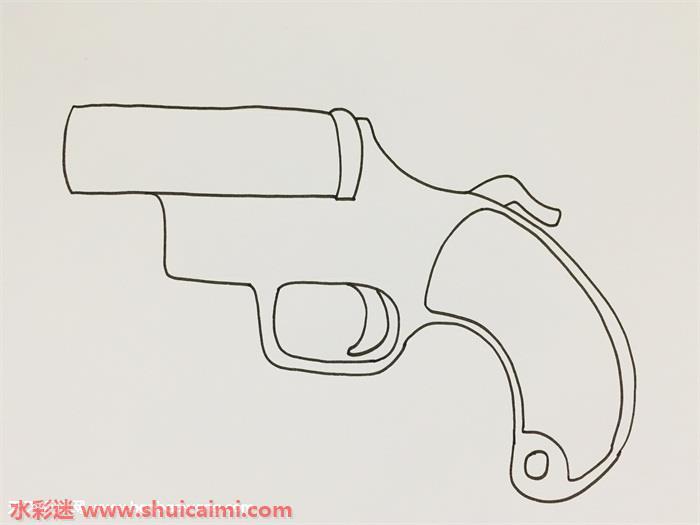 信号枪怎么画 信号枪简笔画简单好看带颜色