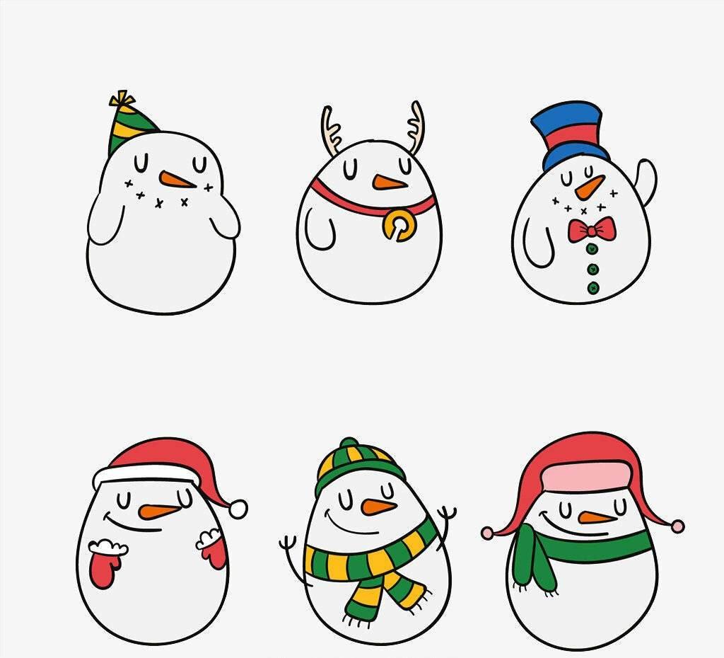 雪人简笔画图片大全 雪人简笔画图片大全带颜色
