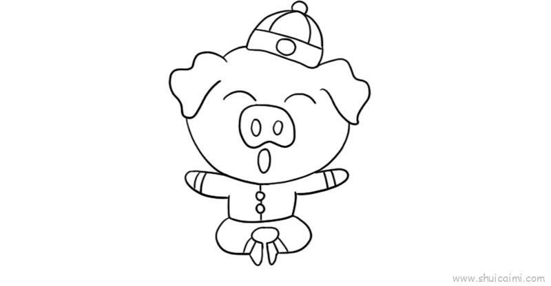 可爱小猪儿童画怎么画 可爱小猪简笔画图片大全