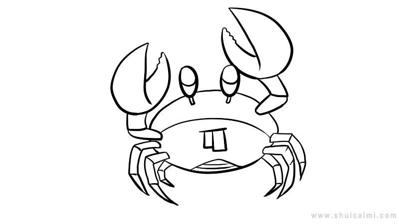 螃蟹简笔画怎么画 螃蟹简笔画图片大全