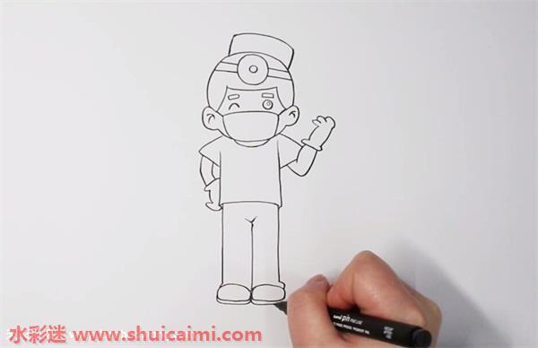 手术医生怎么画 手术医生简笔画图片大全带颜色