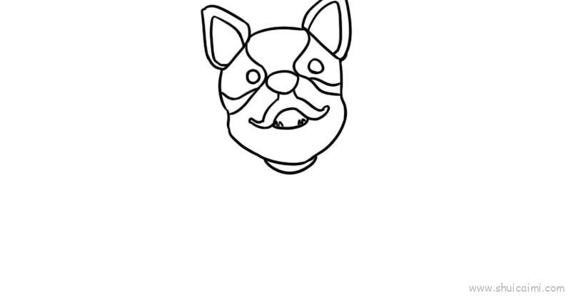 法国斗牛犬儿童画怎么画 法国斗牛犬简笔画步骤