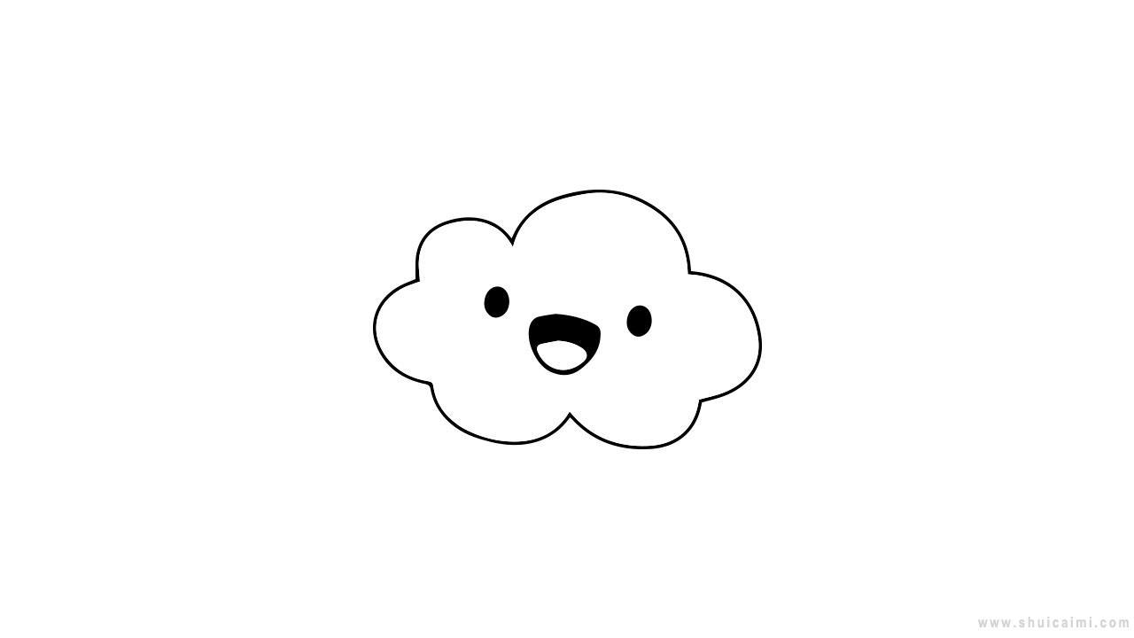 卡通云朵简笔画怎么画 卡通云朵简笔画图片