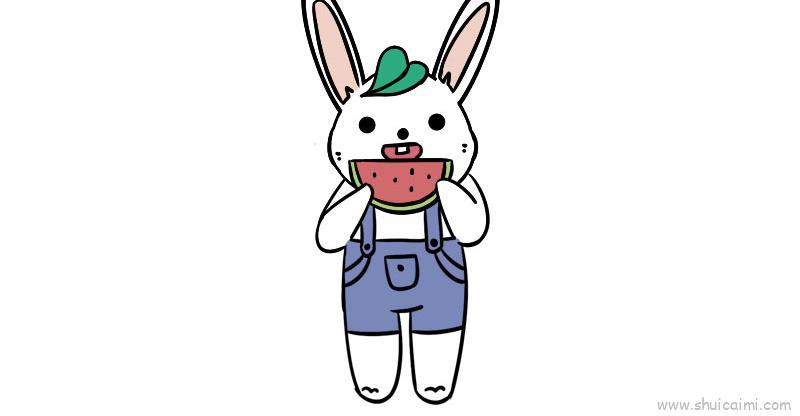 夏至吃西瓜儿童画怎么画 夏至吃西瓜简笔画好看