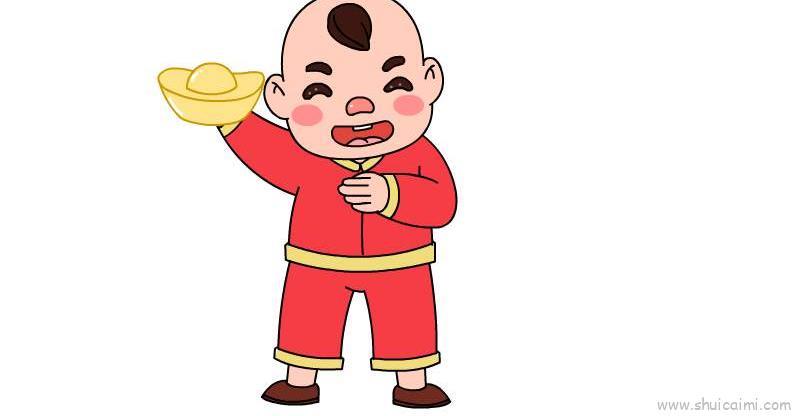 中国娃娃儿童画怎么画 中国娃娃简笔画顺序